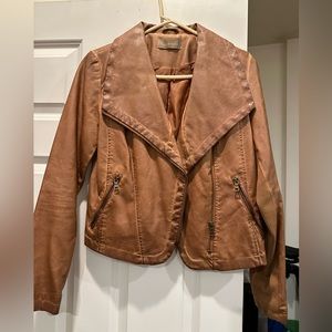 Brown leather jacket